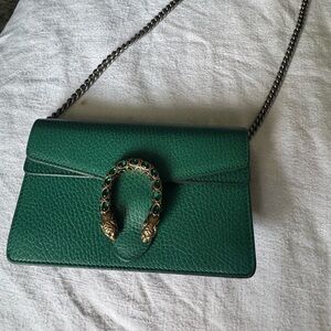 Gucci Crystal Super Mini Dionysus Shoulder Bag Emerald